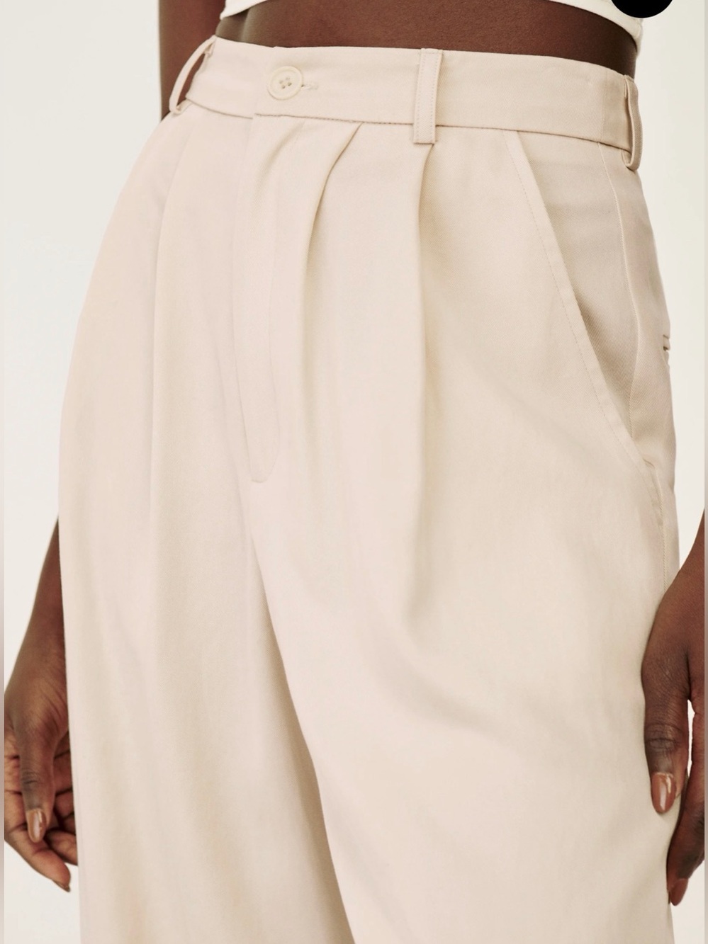 Reformation Petites Mason Pant Oyster - Size 2P - Picture 3 of 7